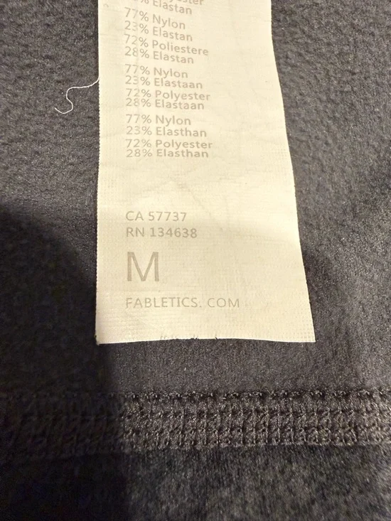 Fabletics Women’s Cold Weather High Waisted Pocket Leggings Onyx Smudge Size M - Picture 7 of 9